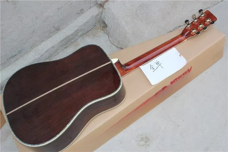 Акустическая гитара Flyoung D45 из натурального дерева, 41 дюйм, цельнокорпусная, с отделкой из перламутра (art.: 3920d92b2bf60) - 3920d92b2bf60