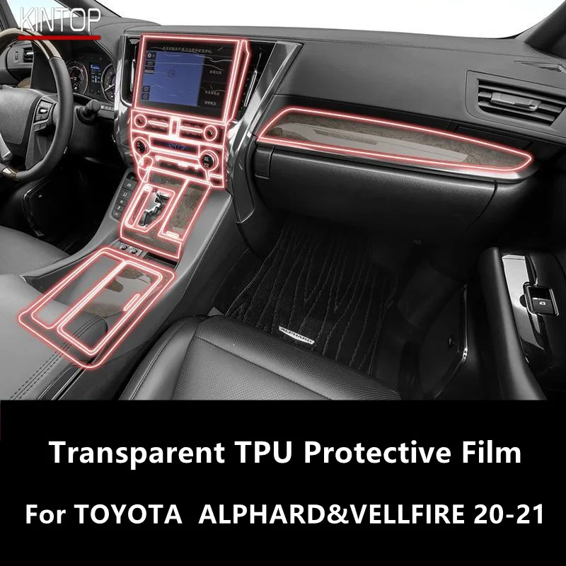 

Для TOYOTA ALPHARD & VELLFIRE 20-21 левый и правый руль автомобильный интерьер центральная консоль прозрачная искусственная Защита от царапин