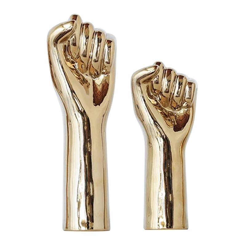 

Porcelain Nordic Flower Vase A Hand Gold Plating Statue Tabletop Livingroom A Hand Figurine Table Decoration