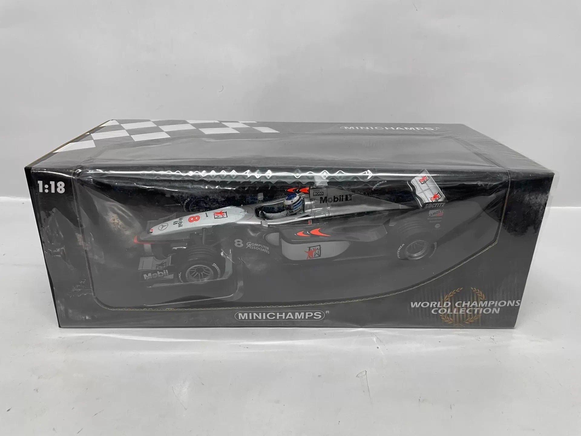 Minichamps 1:18 F1 MP413 Hakkinen 1998, коллекционная модель автомобиля из смолы и металла, лимитированная серия, подарок (art.: 3920dafbb3606) - 3920dafbb3606