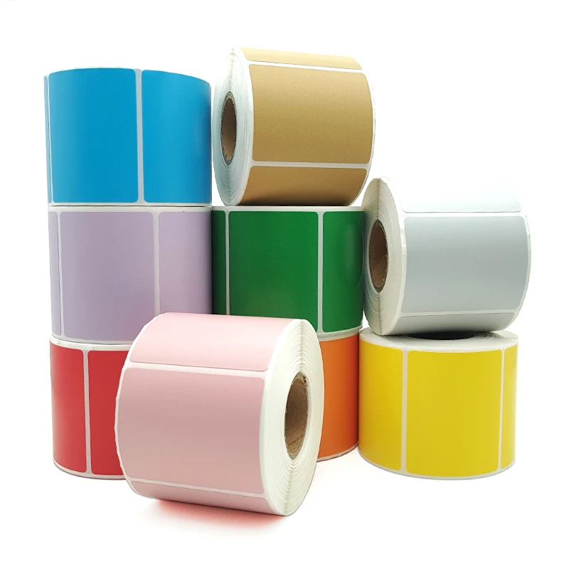 Высококачественная цветная термобумага для печати этикеток 30 ~ 100 мм стикер