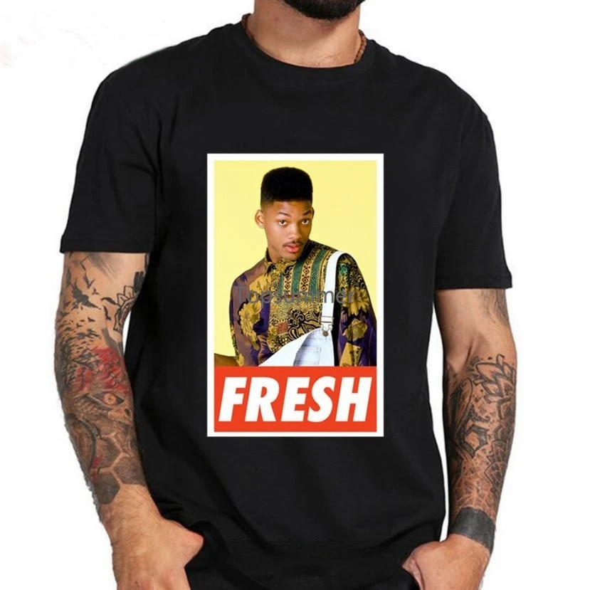 

Fresh Prince Of Bel Air T Shirt Top Will Smith 90'S 100% Cotton Short Sleeve O-Neck Tops Tee Hombre Camiseta Simple T-Shirt