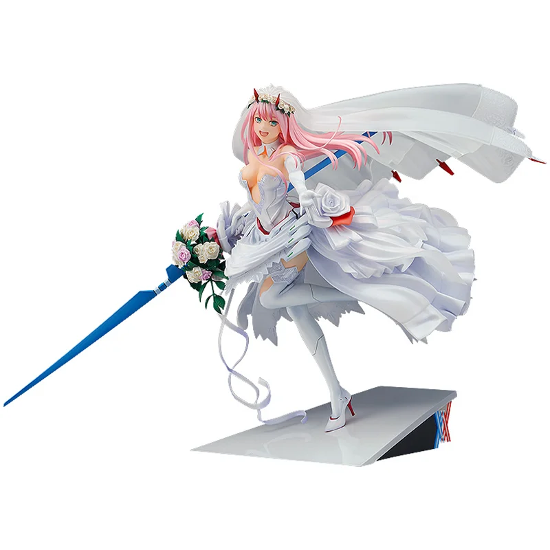 

27Cm Gsc Darling In The Franxx Wedding Dress Zero Two 02 Anime Action Figure Two-Dimensional Girl Model kit Doll Toys