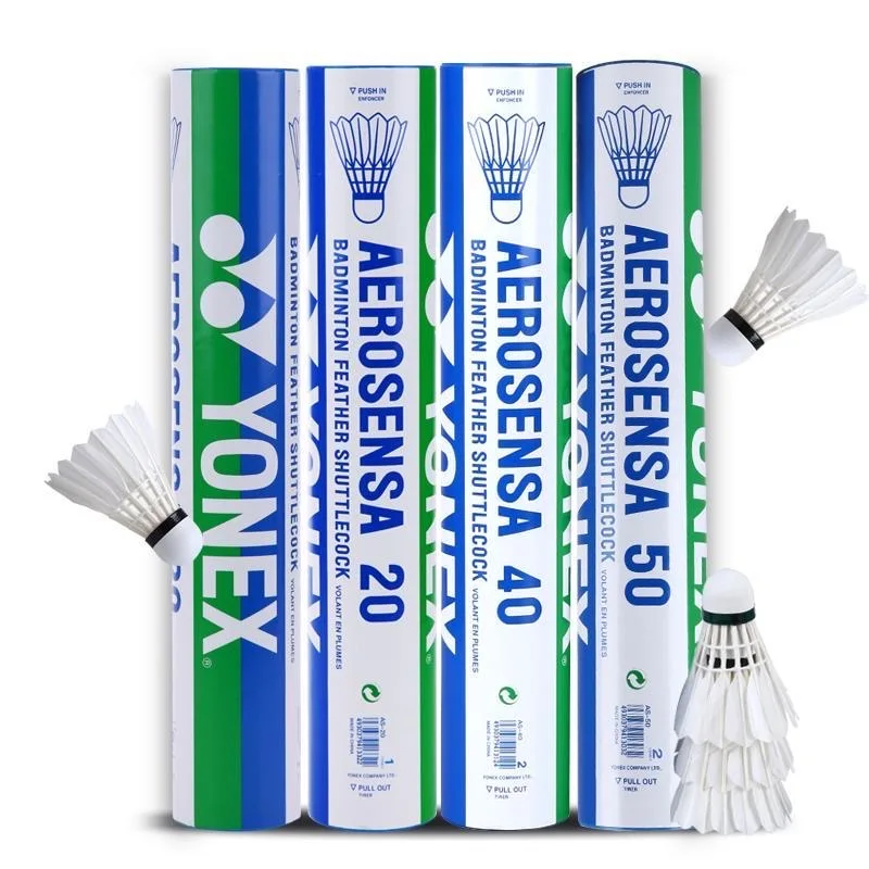 Оригинальный Волан YONEX 12 шт./лот Aerosensa 02 03 05 09 40 50 60 мяч для бадминтона с перьями