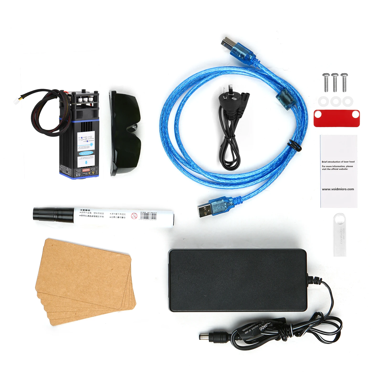 Лазерный гравировальный станок 450 нм 80 Вт фиксированное фокусное расстояние