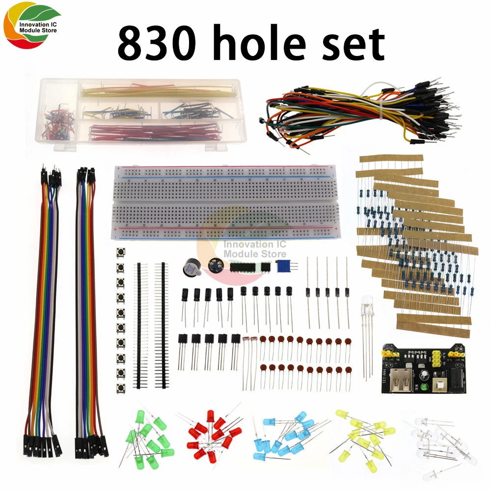 Макетная плата с 830 отверстиями для Arduino R3 комплект компонентов стартовый