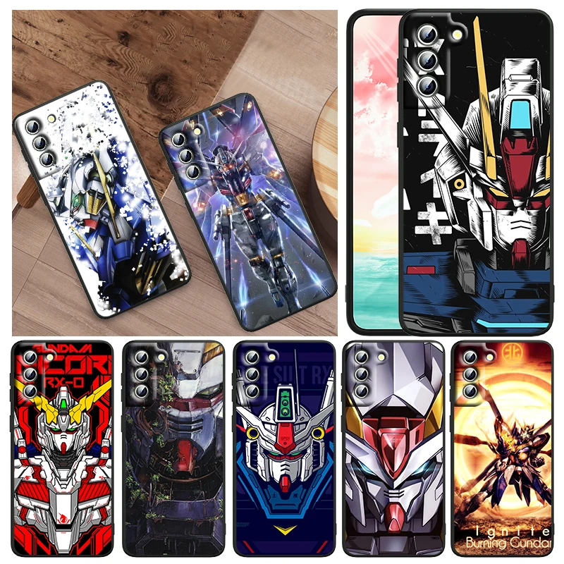

Robot Gundam Anime For Samsung Galaxy S22 S21 S20 FE Ultra Pro Lite S10 5G S10E S9 S8 Plus S7 Edge Black TPU Phone Case