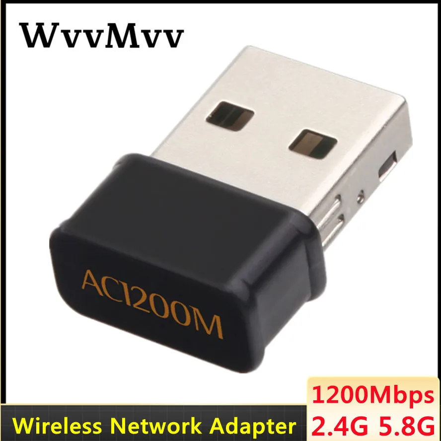 

USB Wi-Fi адаптер 802.11AC, 1200 Мбит/с, 2,4 ГГц