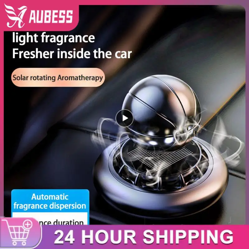 

Portable Car Solar Aromatherapy Basketball Car Essential Oil Fragrance Scented Ornaments Decoration Solar Car Accessories