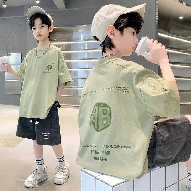 

New Children's Cotton T-shirt Short-sleeved Summer Handsome Boy Jacket