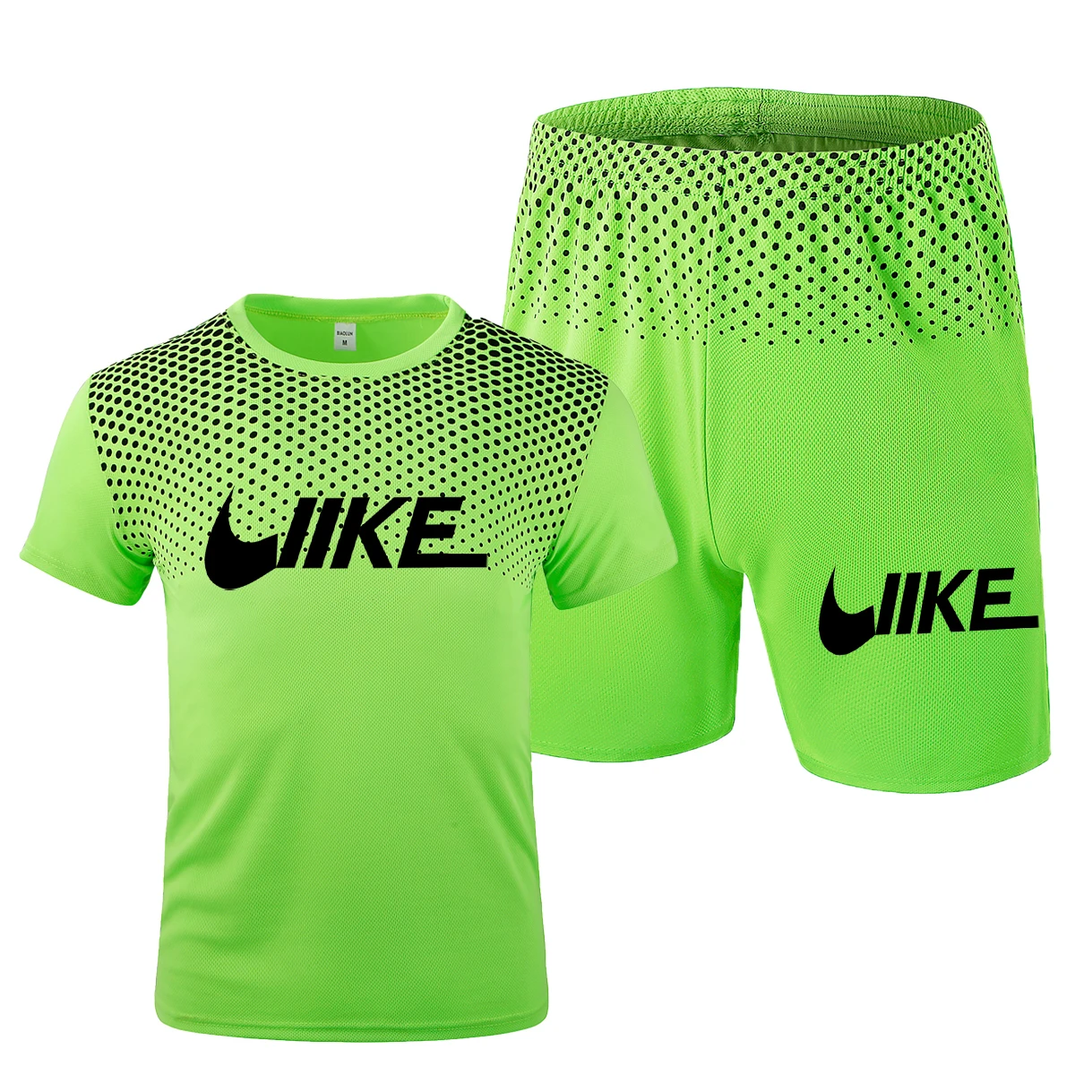 New Brand IKE Men's Clothing T-shirt Tracksuit Sets Harajuku Tops Tee Funny Hip Hop Color T Shirt+Beach Casual Shorts Seteuropea