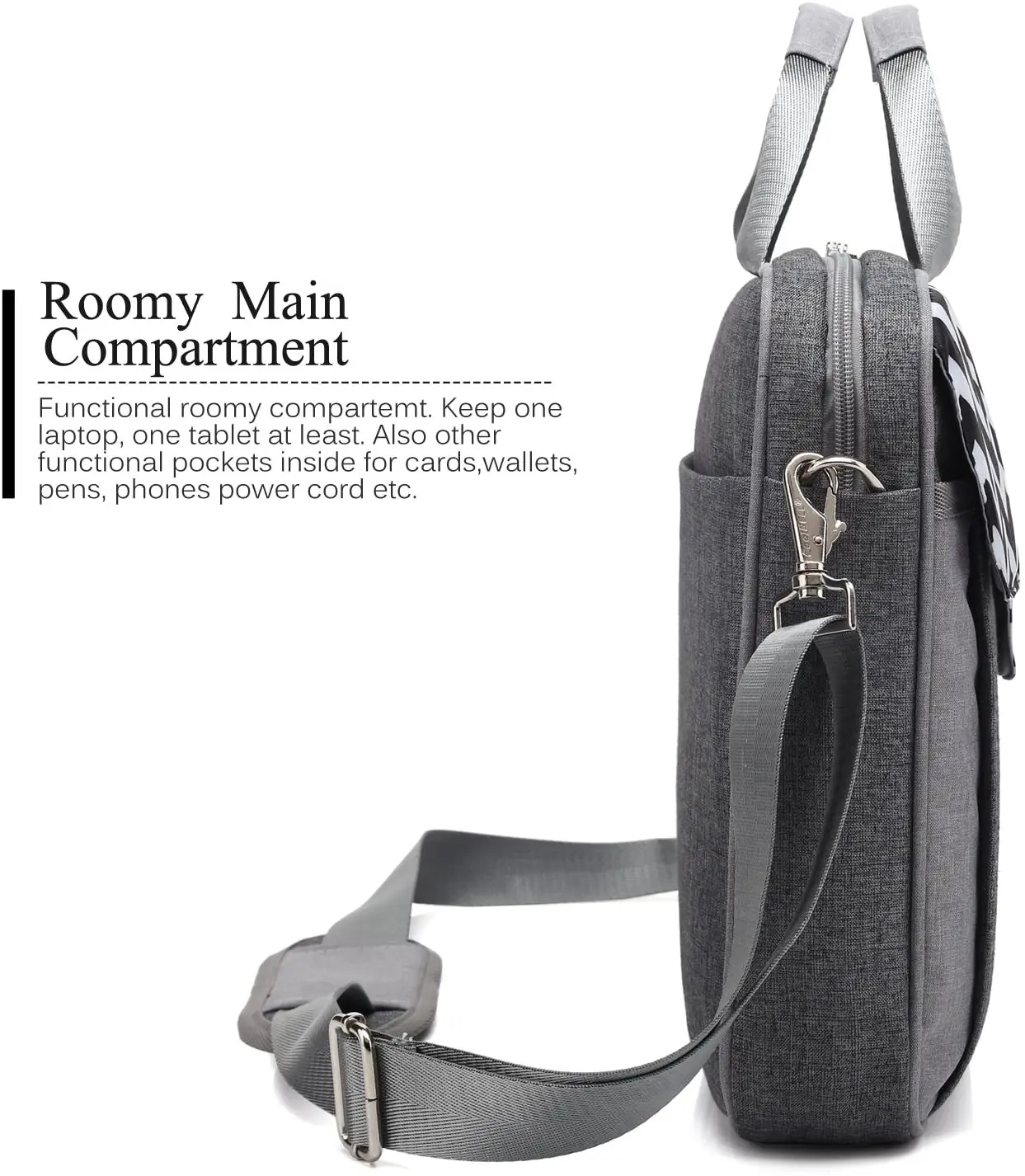 CoolBELL 15.6 Inch Nylon Laptop Bag Shoulder Bag with Strap Hand Bag Tablet Briefcase for iPad Pro Laptop MacBook Ultrabook