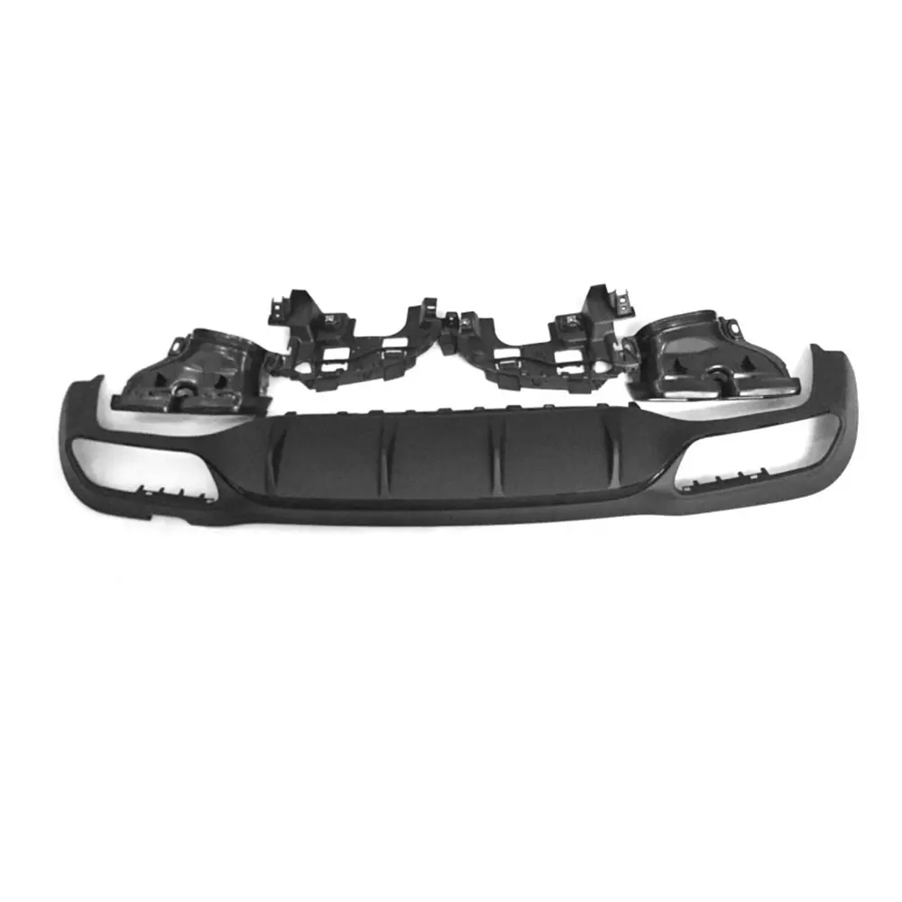 

E Class PP Rear Bumper Lip Diffuser with Exhaust Tips 4 Outlet for Mercedes Benz W213 E200 E300 Standard 2017 2018 2019