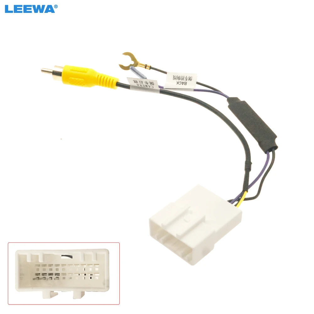 

LEEWA автоматический 20-контактный выходной видеоадаптер кабеля заднего вида для Toyota оригинальная заводская автомобильная камера видеовыход # CA7518