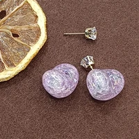 s925 silver needle korean style fashion all match love earrings high end small fresh and exquisite ear jewelry trendy women