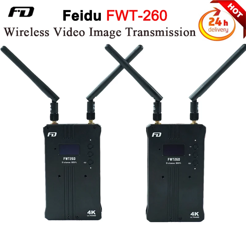 Беспроводной видеопередатчик Feidu FWT-260 4K, HDMI-совместимый, 0,07 футов, 1080 с, задержка, HD P, система передатчика изображения