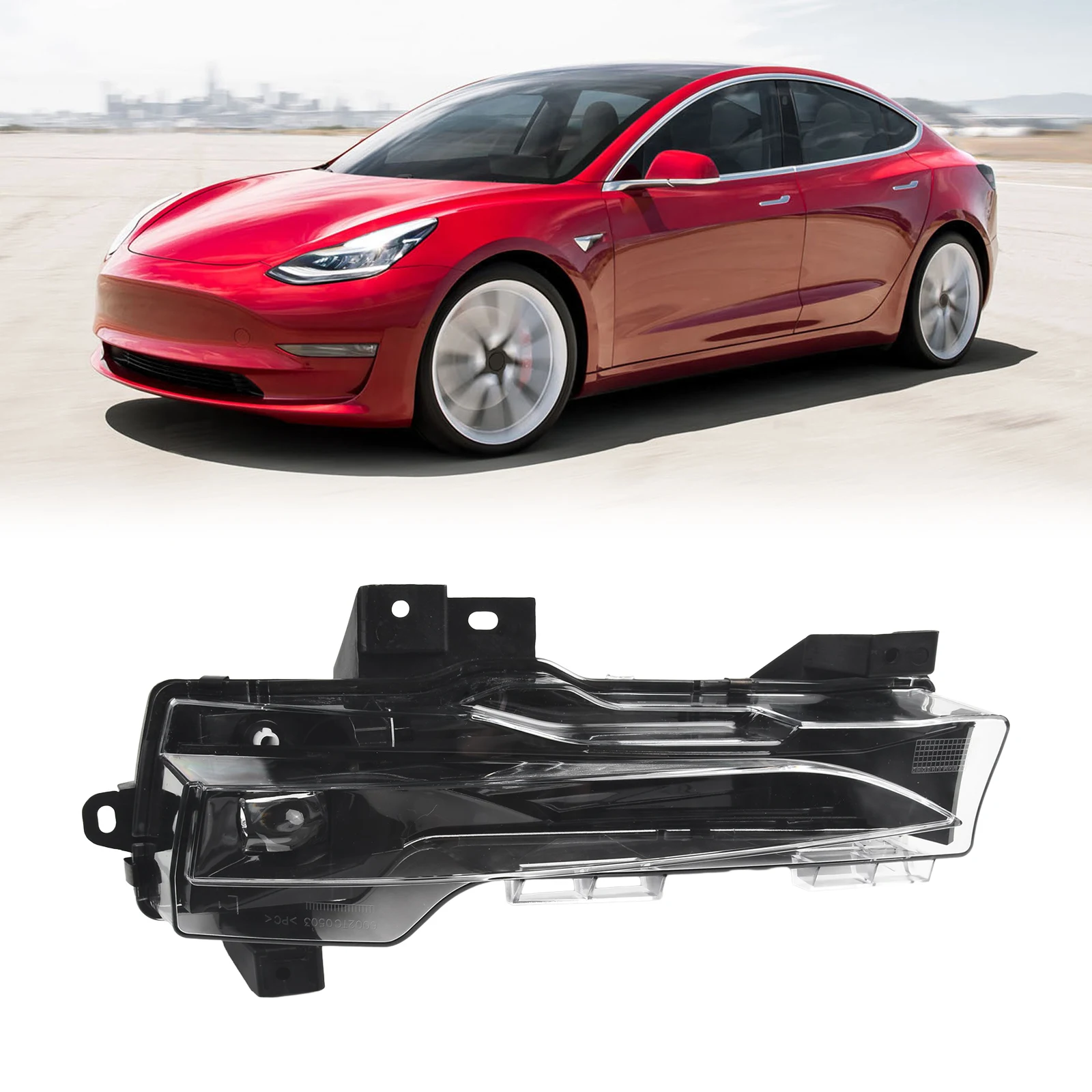 

1 шт., автомобильная противотуманная фара TESLA MODEL 3 Y 2021-2023, левая/правая фара, лампа противотуманная желтая 1077391-00-D 1077391-00-E 1077391-00-F
