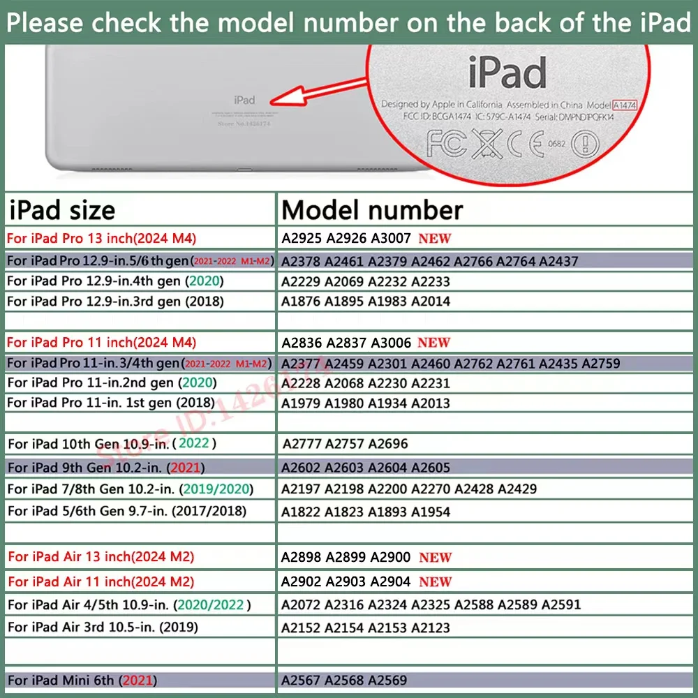 Чехол для iPad Air Pro 11 12 9 13 M2 M4 2022 2024