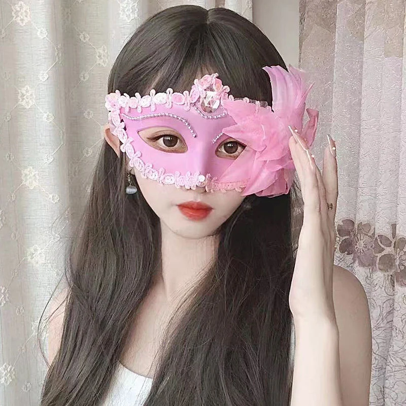 Женские маскарадные маски с цветами лилии кружевная женская маска для косплея