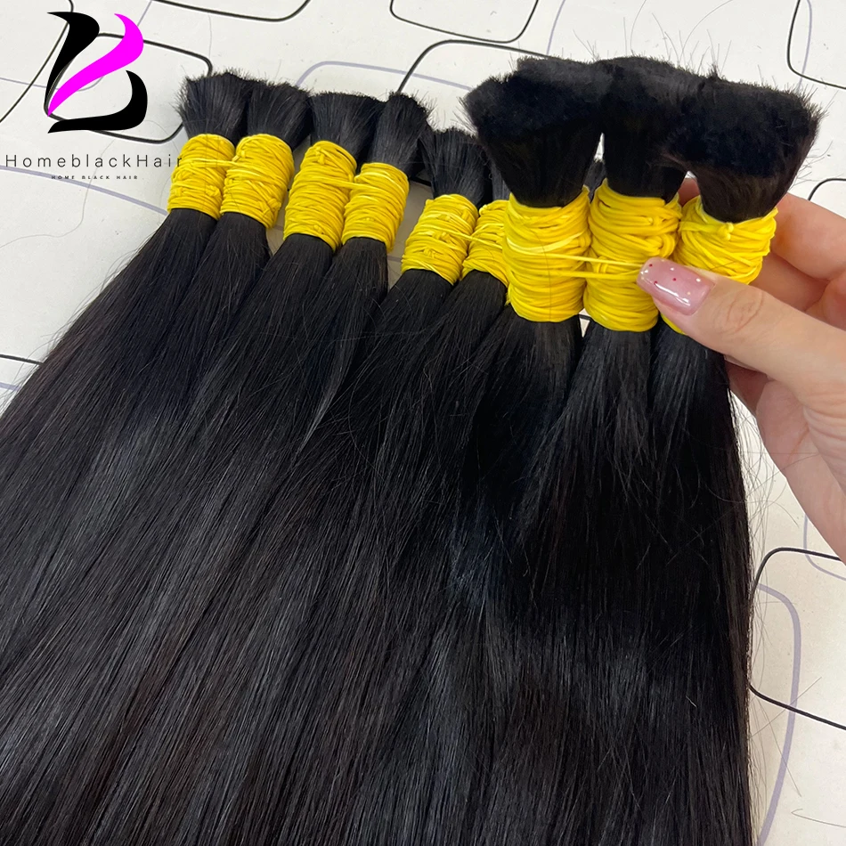 No Weft Virgin Bulk Hair Weaving For Braiding Unprocessed 100% Human Hair Bulk Extension Virgin Remy Humano Suelto Liso