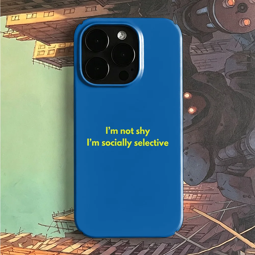 Фото Чехол для телефона I'm Not Shy для iPhone 17 16 15 14 13 12 11 Air Pro Max X XS XR XSMax 7 8 Plus, глянцевый, из твердого поликарбоната №4
