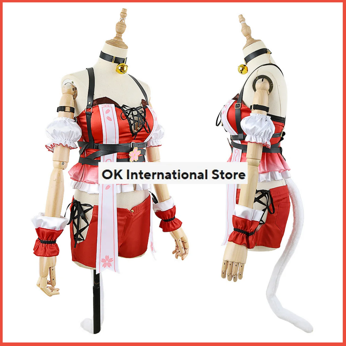 Аниме виртуальный YouTuber Сакура Мико Косплей Костюм Hololive парик кимоно Юбка плащ