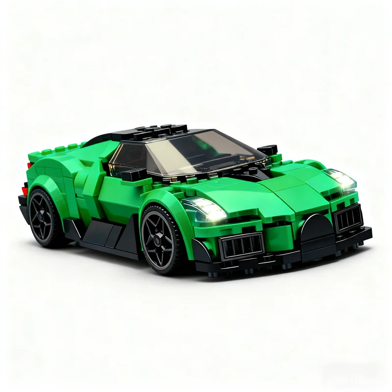Фото 375 шт. MOC Bugatti Brouillard City Champions супер модель автомобиля строительные блоки архитектура Рождественский подарок креативные игрушки образование №2