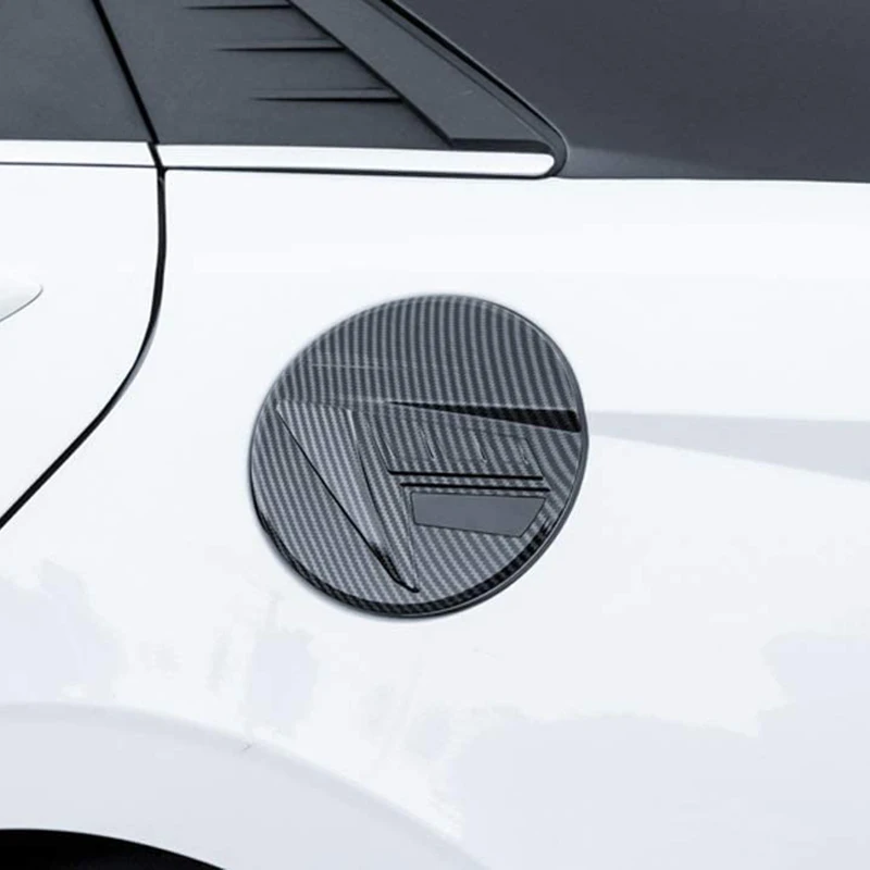 for Hyundai Elantra CN7 2021 Car Accessories Gas Fuel Tank Door Decoration Cap Cover Trim Sticker Carbon Fiber Grain