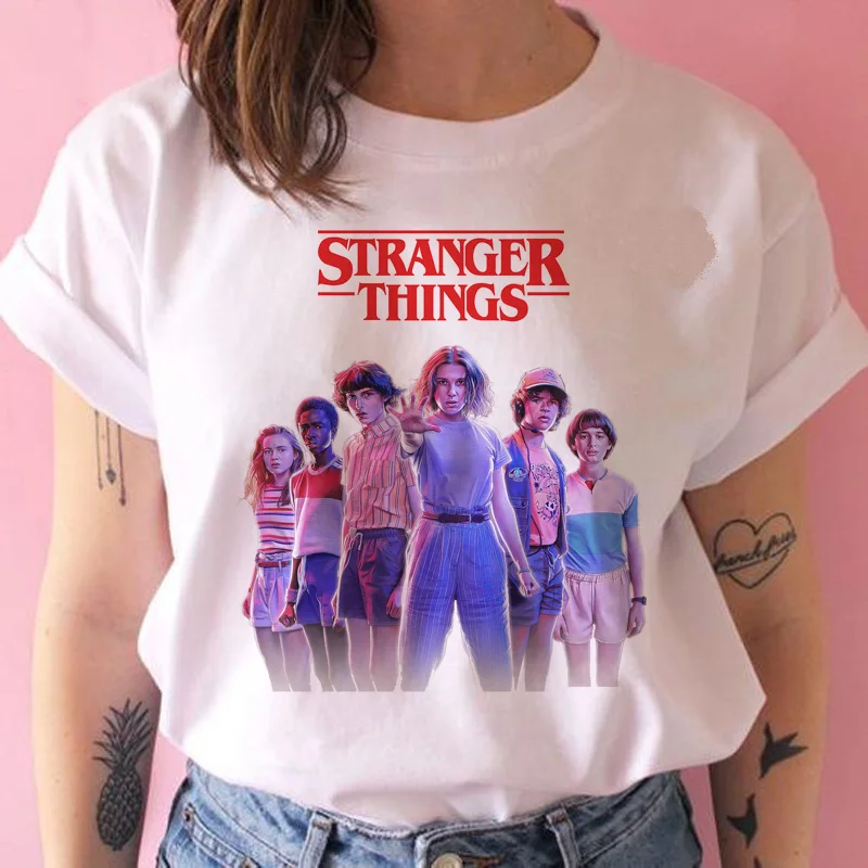 

Stranger Things Season 4 Hellfire Club T Shirt Women Upside Down Tshirt Eleven Female Graphic Grunge T-shirt Femme Tee Shirts