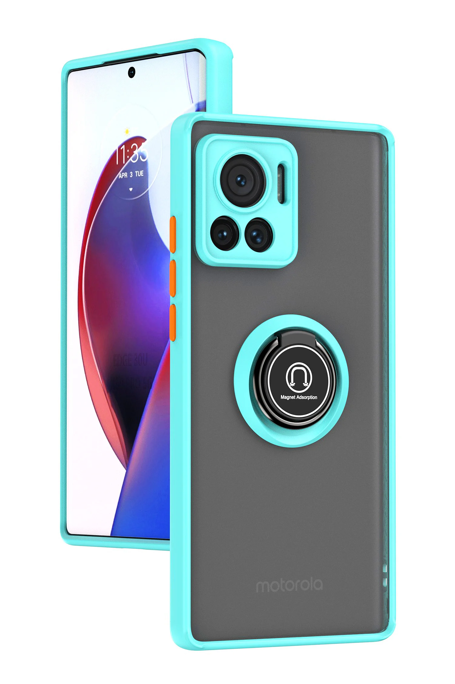 

Car Magnetic Case For Motorola MOTO Edge 30 Ultra Ring Holder Matte Clear Cover For MOTO X30 Pro S30 30 Neo LIte E22 Case Funda