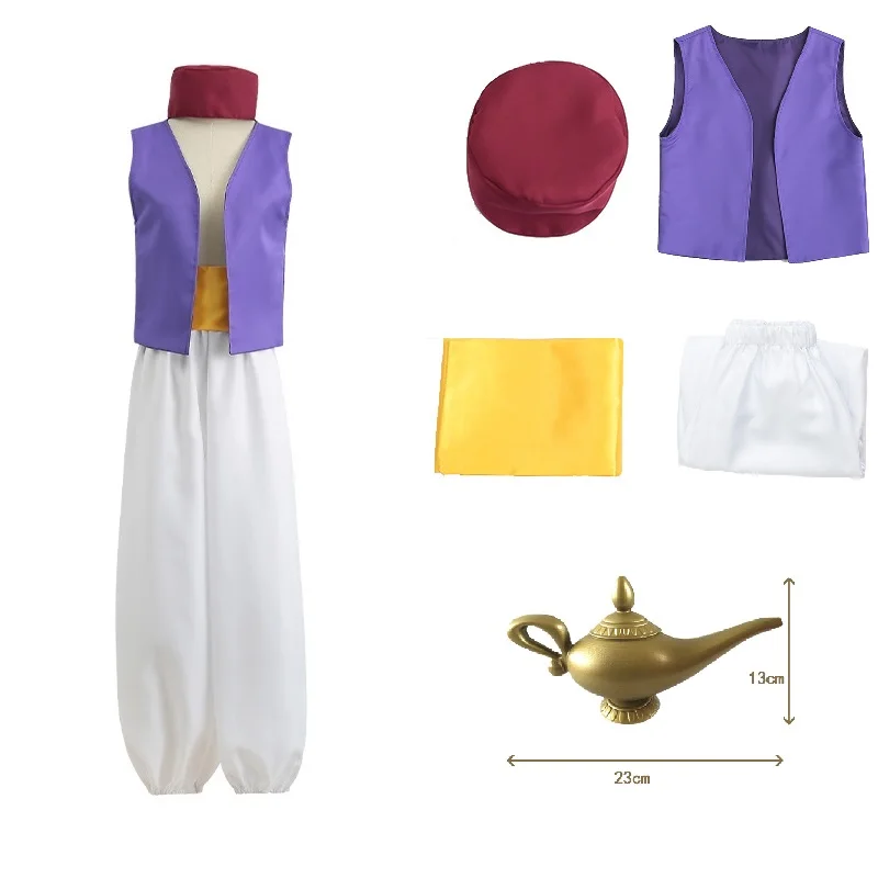 

Halloween Adult Cosplay Complete Set Clothing Adult Cosplay Costume Mythical Prince Aladin Performance Costume and Prop