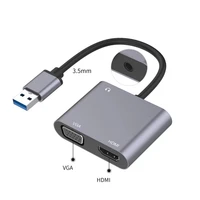 usb 3 0 to hdmi compatible vga adapter 1080p hdmi compatible and vga sync output with 3 5mm audio jack digital cables converters