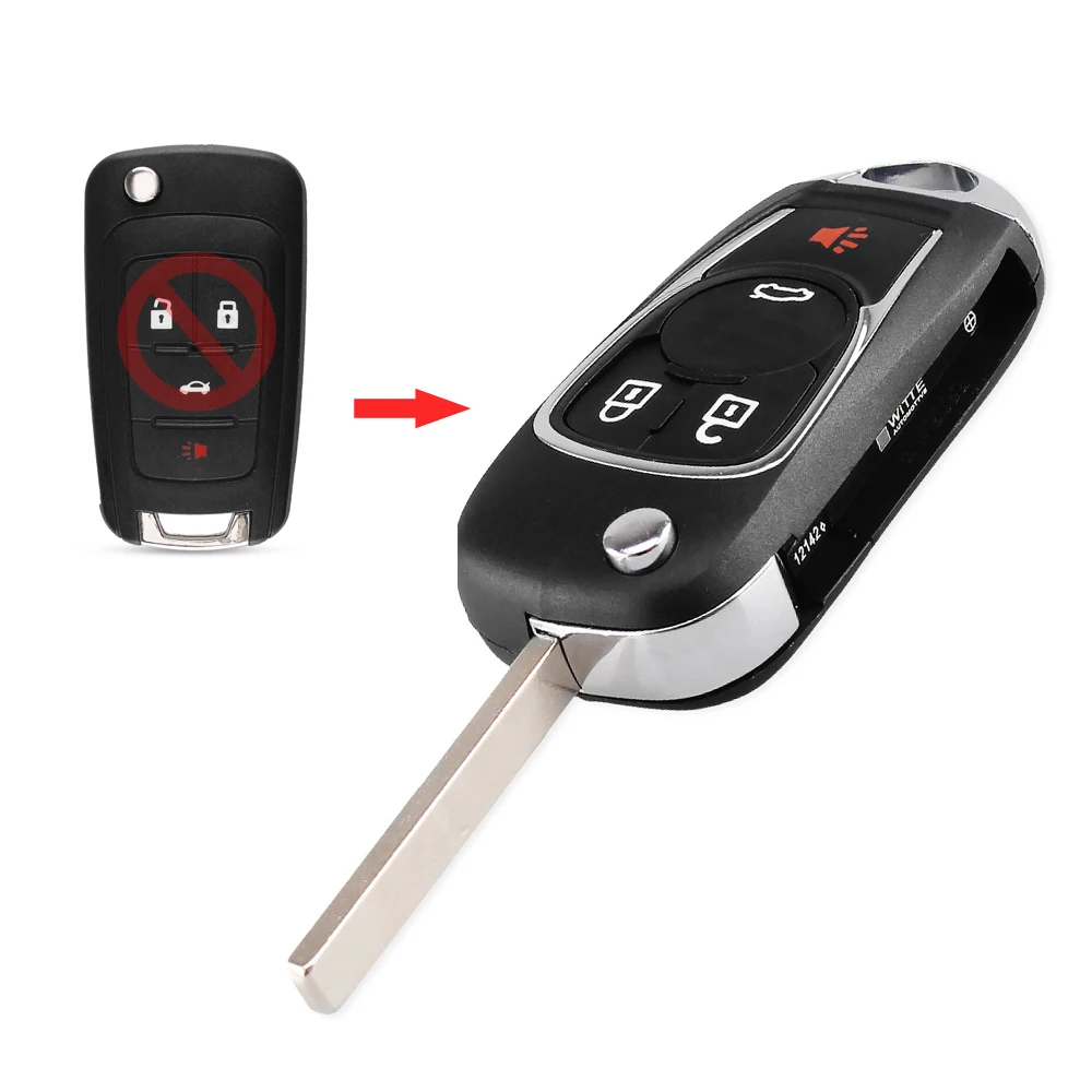 

Раскладной чехол KEYYOU для автомобильного ключа-пульта с 3 и 4 кнопками для Chevrolet Cruze Equinox Impala Malibu Sonic Camaro