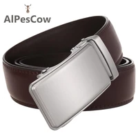 formal genuine leather belt for men 100 alps cowhide ratchet belt automatic buckle mens jeans luxury designer waist strap male