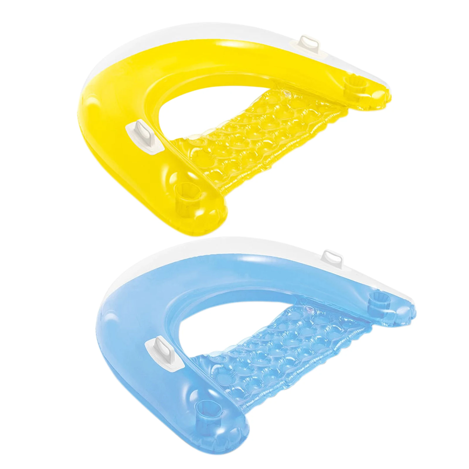

Inflatable Raft Swimming Pool Lounger with Cup Holder Backrest Party Floaties for Adults for Beach Lake Swimming Pool