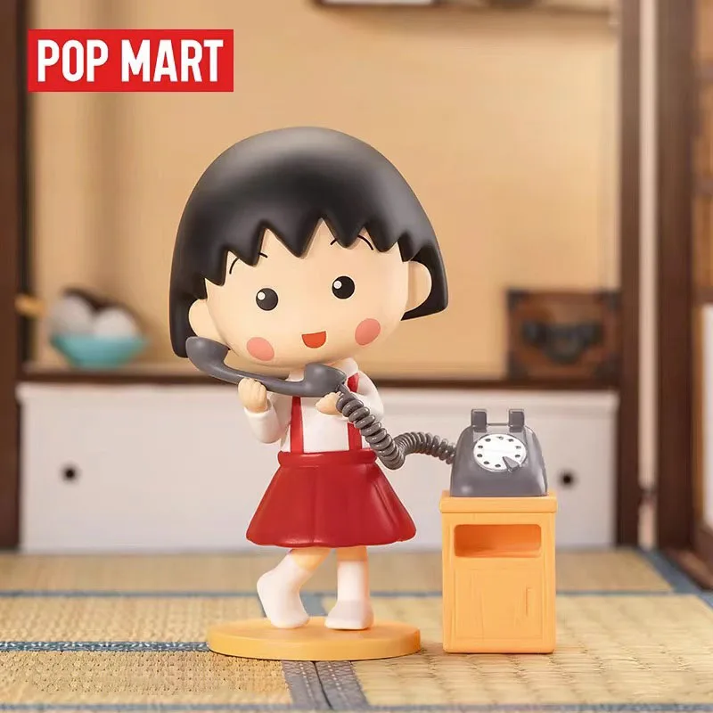 

POPMART Chi-bi Maruko веселая жизнь Семейная Игрушка кавайная аниме экшн-фигурка Caixa Caja сюрприз загадка коробка куклы девушки подарок