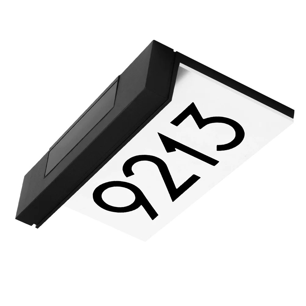 

Solar LED Address Sign Doorplate Light Solar Door Number Light Solar-powered Wall Light Solar Address Sign for Decor Home