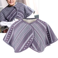 double sided plush soft warm shoulder cape old people shoulder protective shawl for winter back support braces supports care
