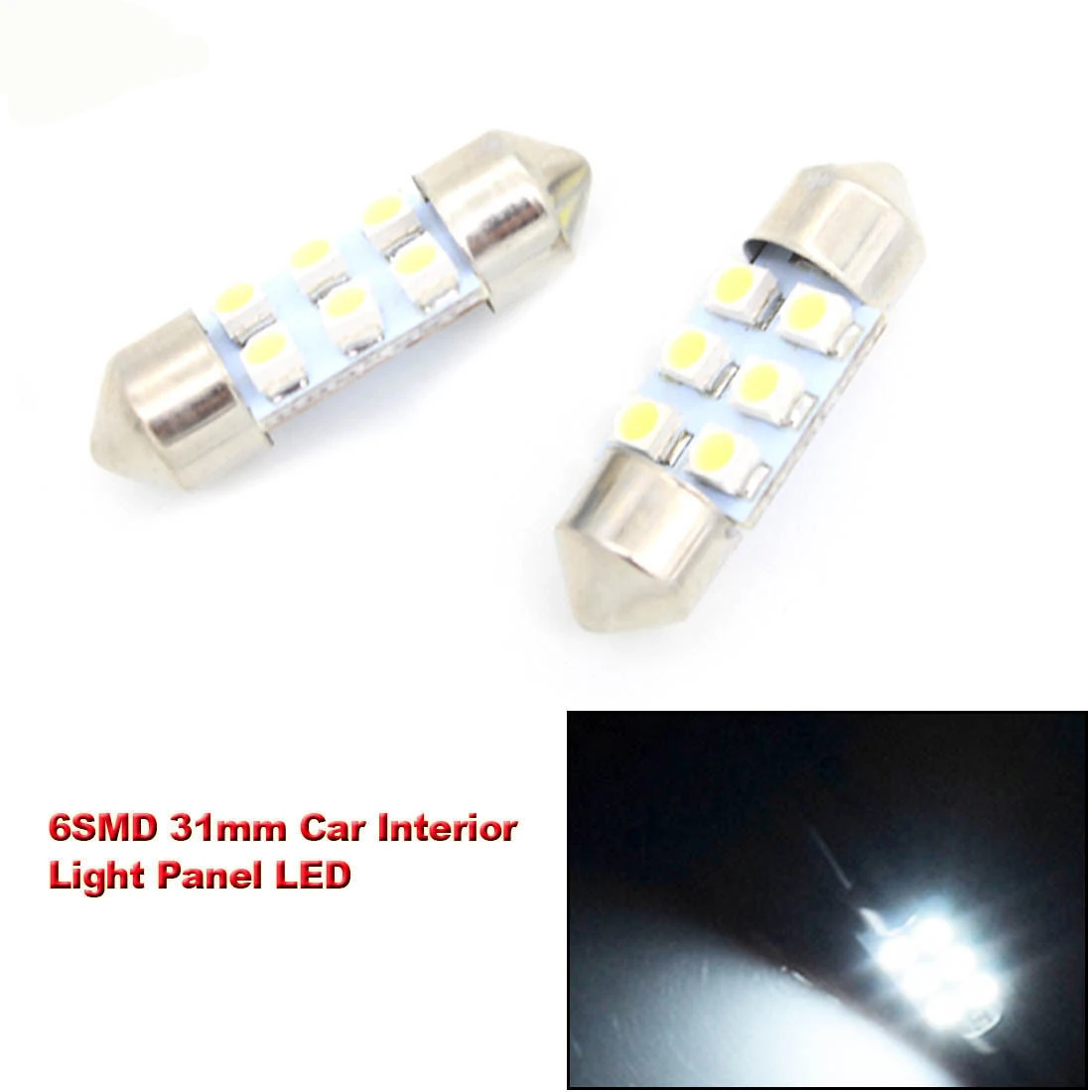 

Светодиодная лампа для чтения 6SMD, 2x31 мм, 6000 К