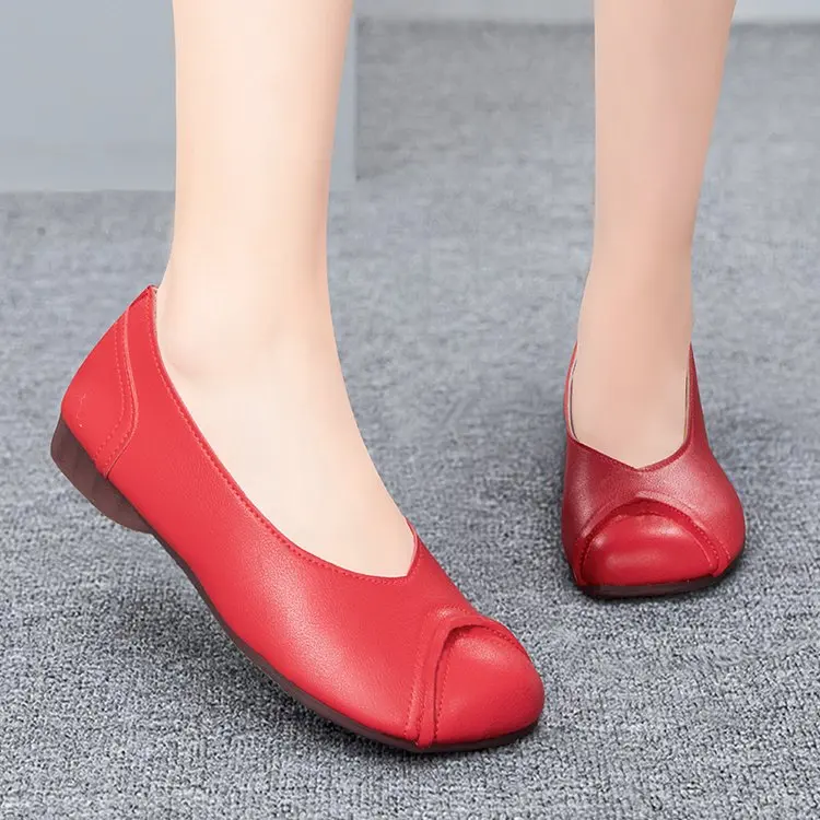

2022 New Simple Design Ladies Flat Shoes Soft Women's Square Toe Retro Flat Shoes Women's Casual Shallow Casual Flat Shoes
