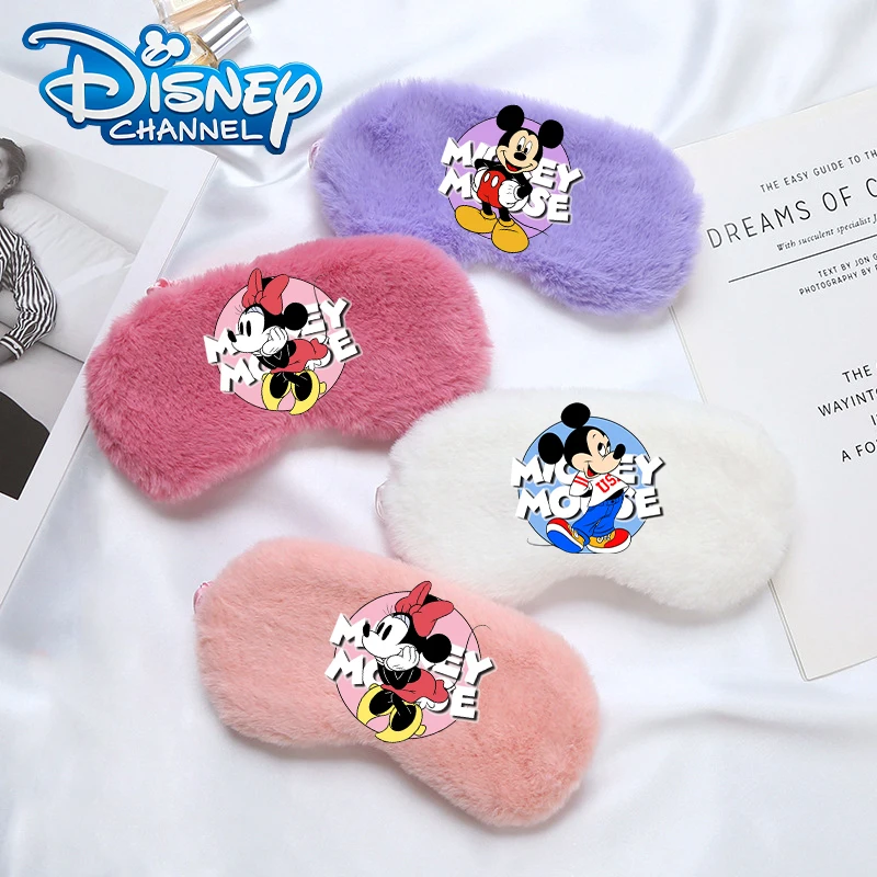 Плюшевая маска для глаз Disney с Микки и Минни Маус милые тени век принтом аниме