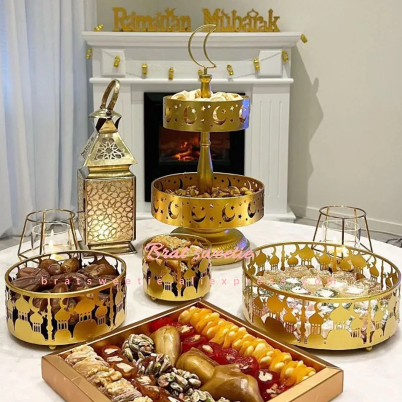 

3pcs/set Muslim Ramadan Home Party Supplies Eid Supplies Eid Al-Adha Dinner Plate Home Decor Ramadan Decoration 2023
