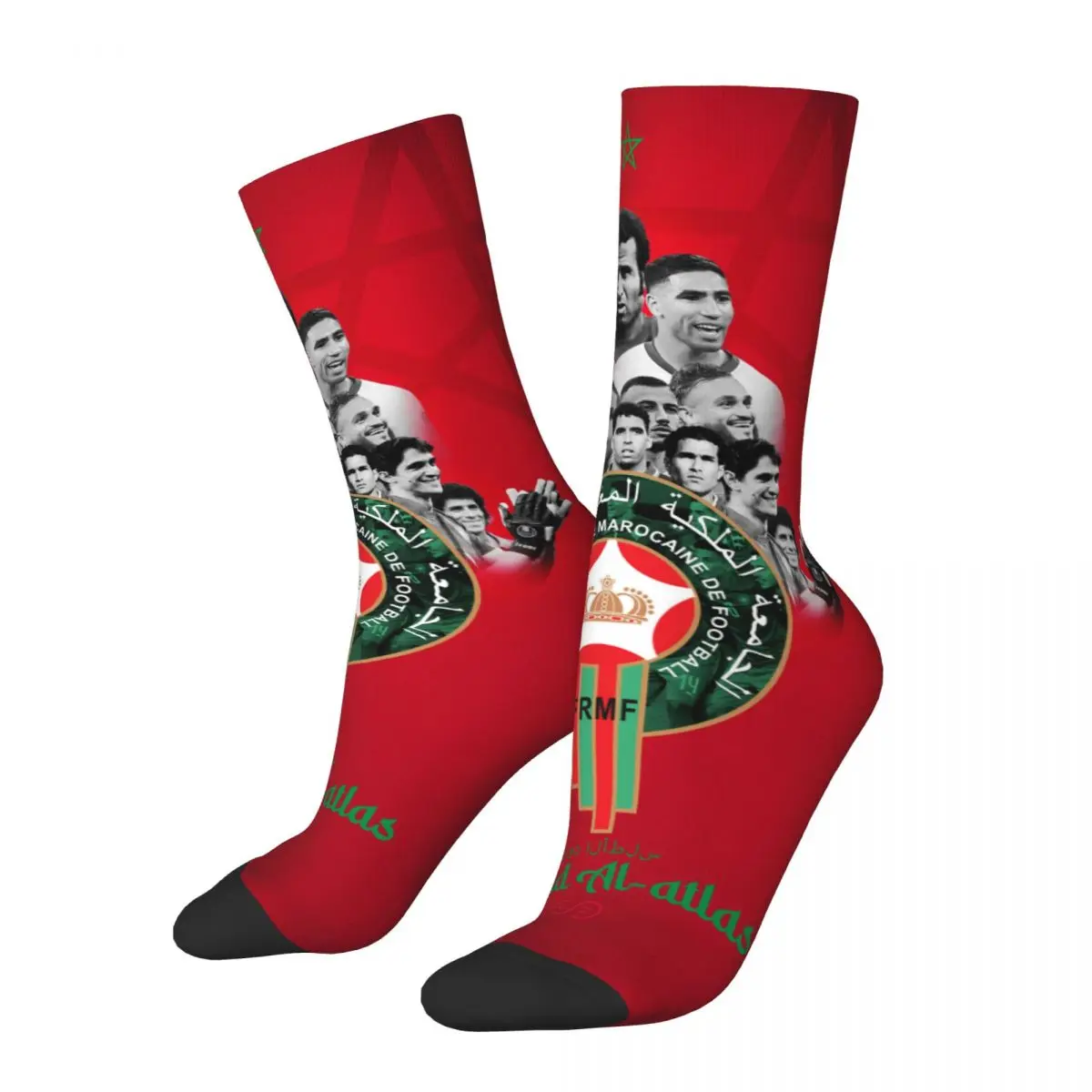 

Morocco Football Team 2022 Socks Unique Design Morocco Soccer Socks Accessories Merch All Season Super Soft Long Sock