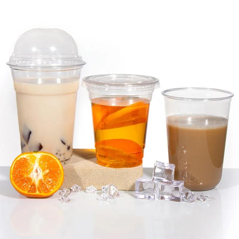 Bpa Free Sample 24 32 Oz 7 Oz 8 Oz 16 Oz 20 Oz Boba Milk Bubble Coffee Tea Milkshake Smoothie Disposable Plastic Cup With Lid