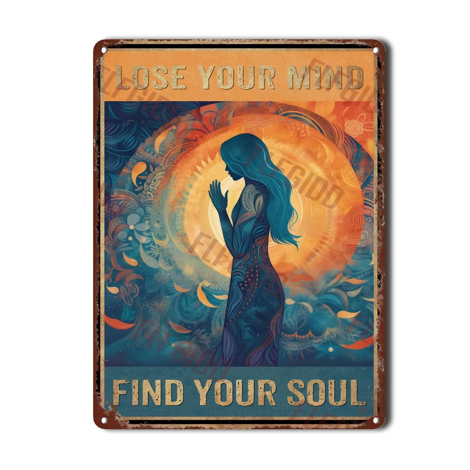 FLFGIDD алюминиевые жестяные знаки потерять свой ум найдите свою душу жестяной знак