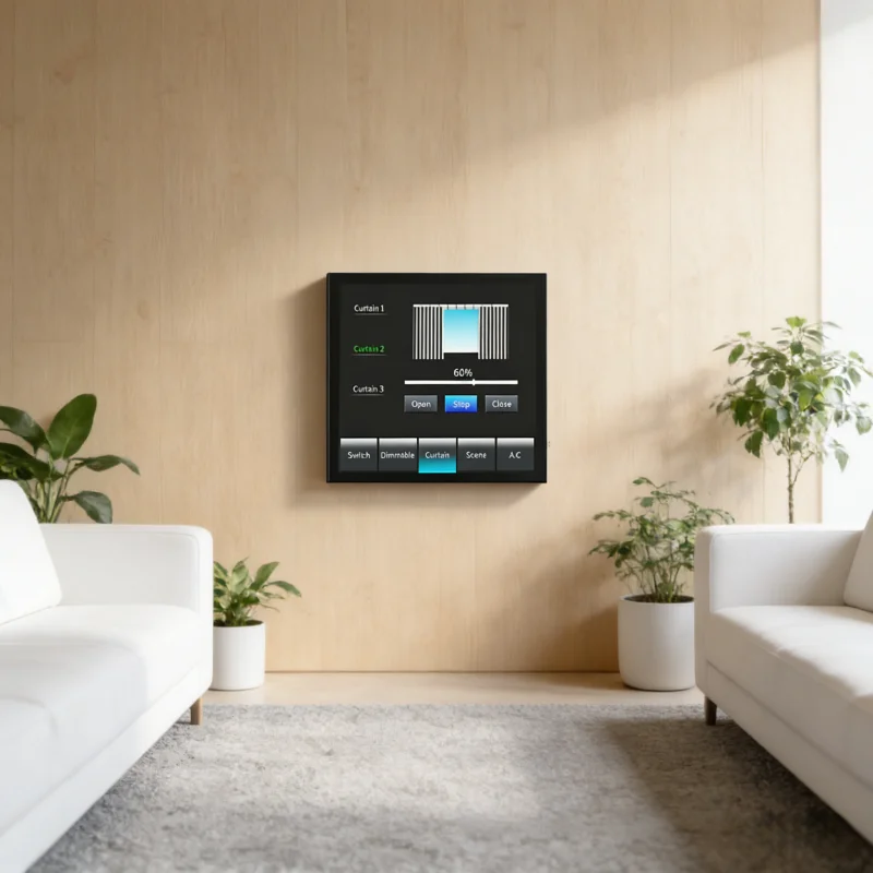 Фото Умный выключатель Tuya Smart Home ZigBee, сенсорный выключатель, полноэкранная панель управления, диммер, выключатель для штор, панель управления с голосовым управлением (офлайн) №5