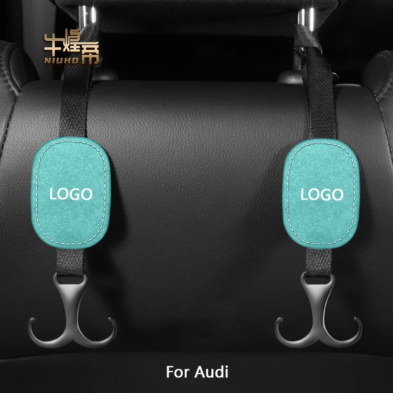 

Car Seat Back Suede Metal Hook For Audi A3 A4 A5 A6 A7 A8 Q3 Q4 Q5 Q7 Q8 Interior Storage Finishing Hanger Articles Accessories