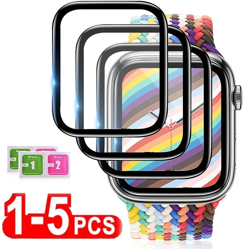 

Screen Protector Film For Apple Watch 7 6 SE 5 4 3 2 Clear Full Protective Film For iWatch Series 38mm 42mm 45mm 41mm 40mm 44mm