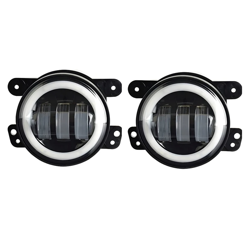 4-дюймовые светодиодные противотуманные фары Halo Ring рабочий фонарь для Jeep Wrangler JK с