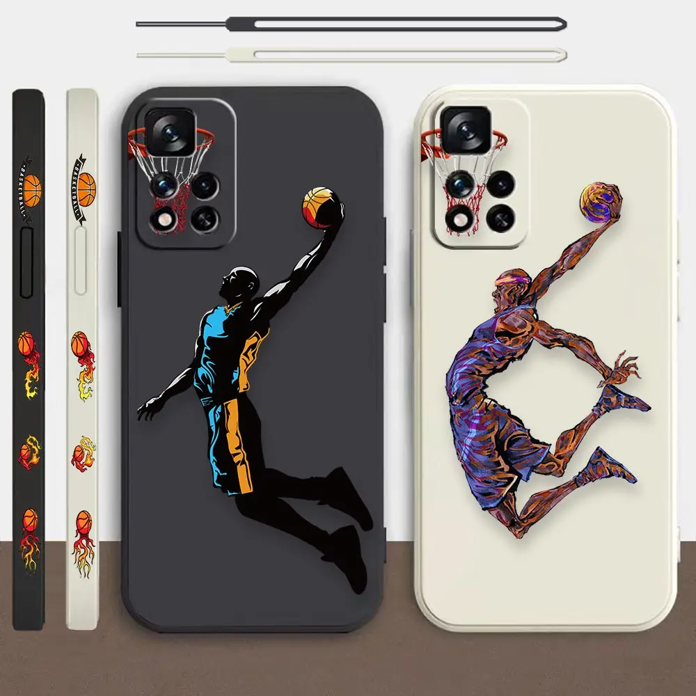 

Wild Dunk Basketball Comics Case For Redmi K60E K60 K50 K40S K40 K30 K20 12C 10C 9A 9 8A 8 10X 10A 10 Pro 4G 5G Liquid Cover